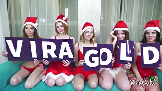 Разгульная новогодняя ночь: страстный разврат с 5 разгоряченными красотками